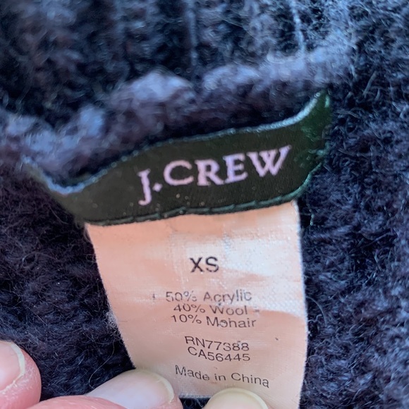 J Crew Sz XS Navy Blue Wool-blend Sweater - Picture 5 of 6